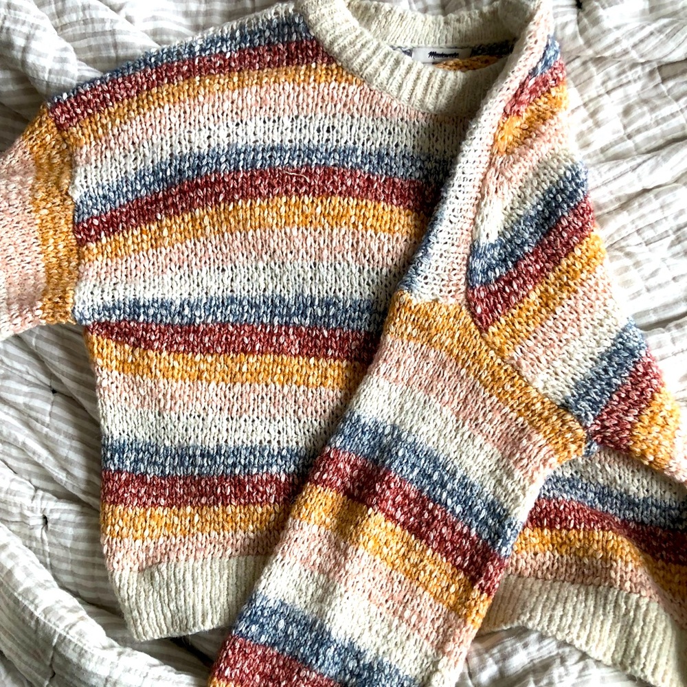 Madewell striped sweater XL